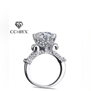 Unique White Gold Color Bridal Wedding Jewelry Engagement
Anel Bijoux Femme